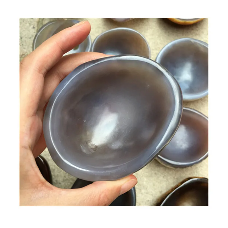 Agate Bowl Natural Carved Crystals Healing Stones For Home Decoration