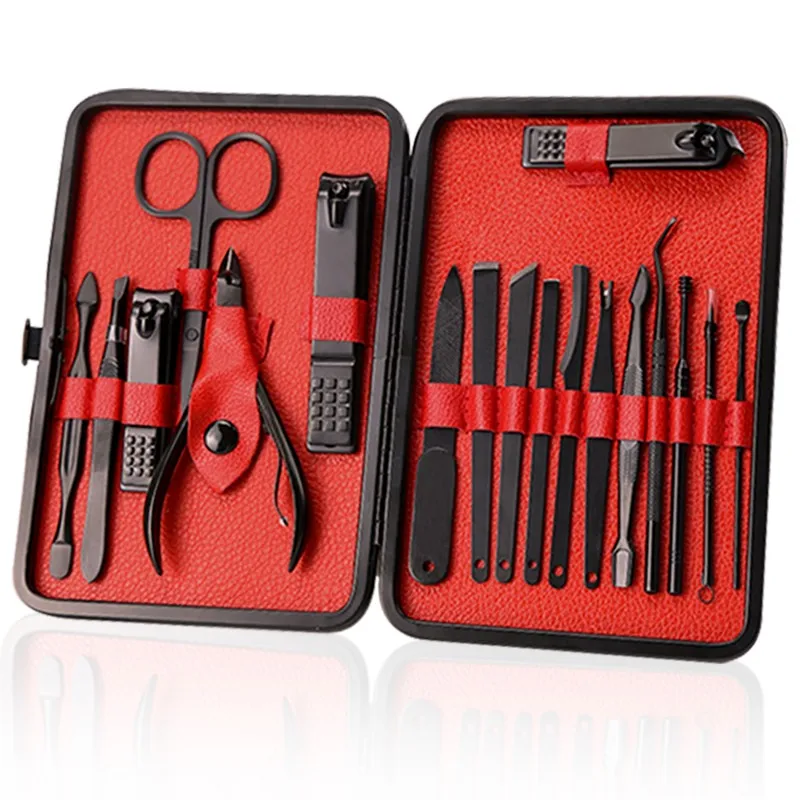 

Professional Manicure Set Nail Clipper Kit Nail Care Set Grooming Kit Pedicure Blackhead Blemish Eyelash Makeup Facial Care Tool