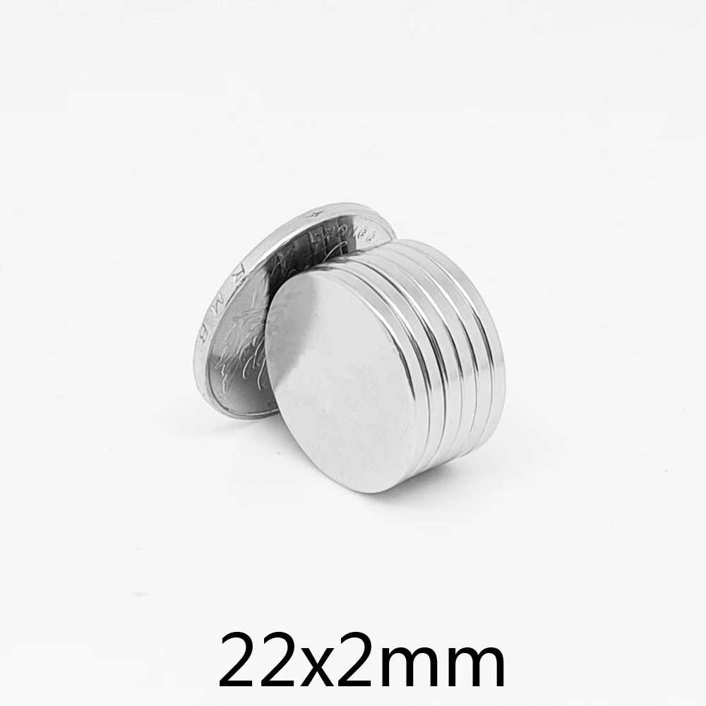 22x2 mm Round Search Magnet 22X 2mm Disc Rare Earth Neodymium Magnet N35 Permanent Magnet Srtong 22*2 mm