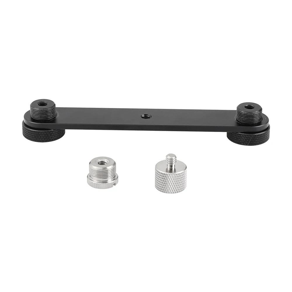 Kayulin Microphone Bar Dual Mic Holder Double Microphone Mounts Bracket T-bar