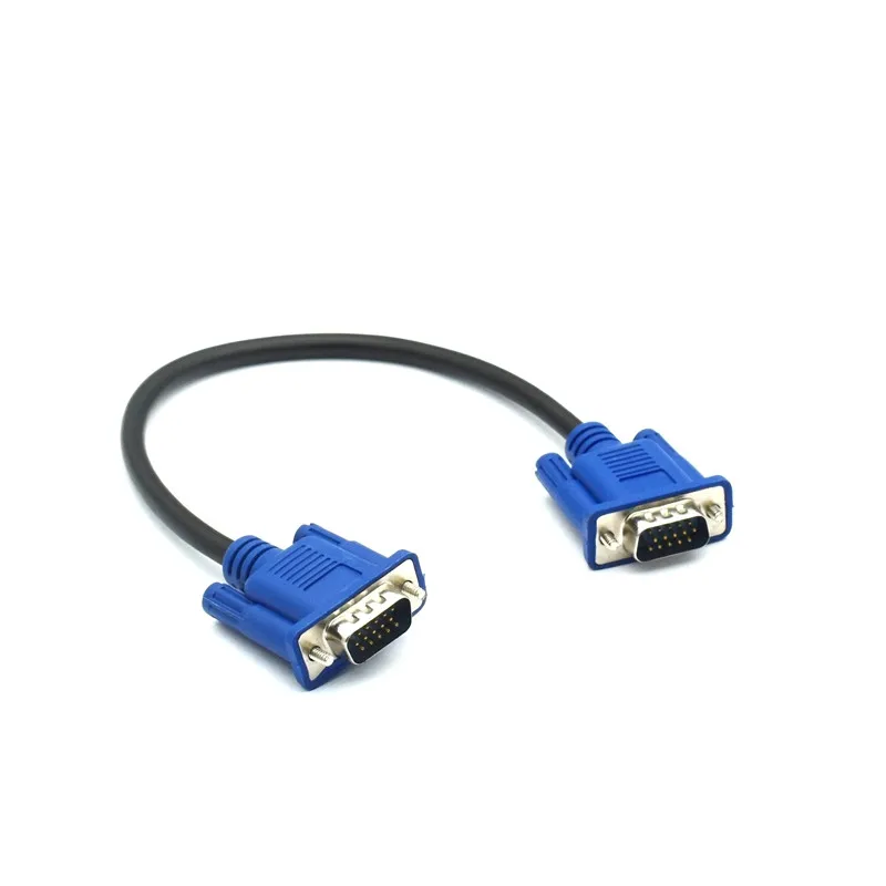 VGA Cable Male to MaleBraided Shielding High Premium HDTV VGA computer tv display signal short cable 0.3m/0.5m/1.3m