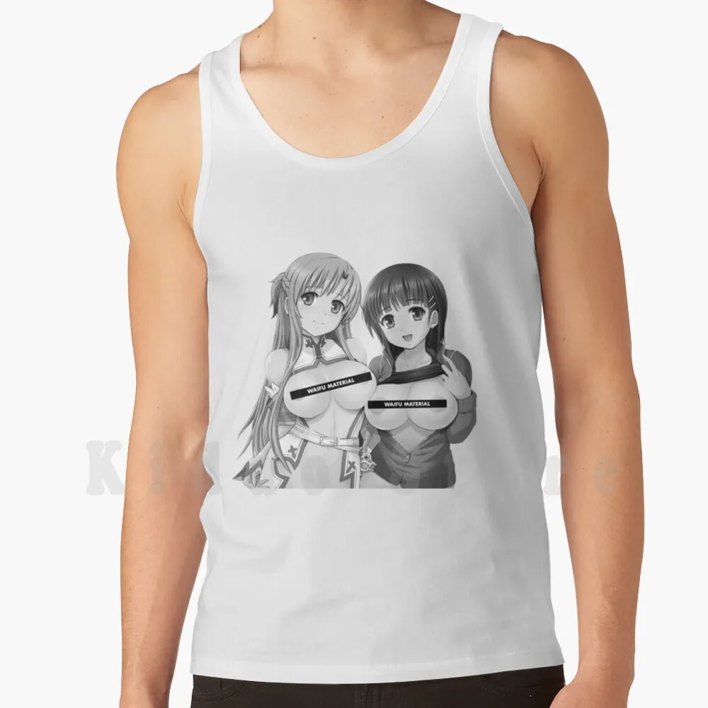 Sword Art Online-Asuna Yuuki Waifu Material Oppai Tank Tops Vest Sleeveless Soa Swordartonline Swordart Online