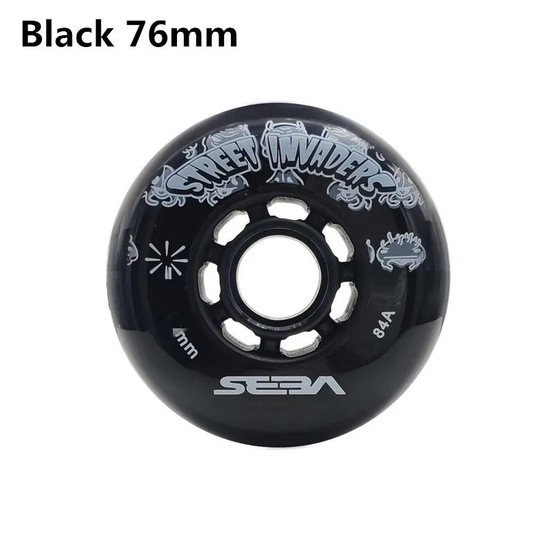 84A Street Invaders Skating SEBA Wheel 80 76 72MM Patines Tire For Roller FSK Inline Skates Wheel for SEBA HV 4 Pieces/lot