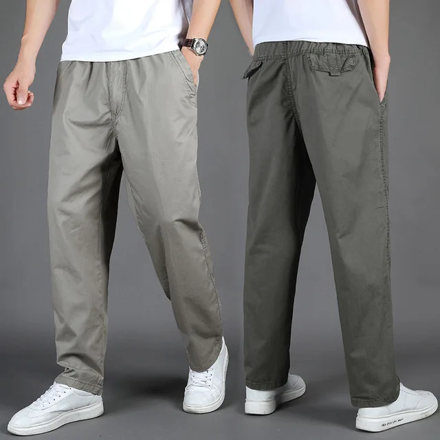 Pantalones Cargo para hombre, pantalón táctico informal, de talla grande 6XL, prendas de vestir, ropa de calle, pantalón largo recto del ejército, ropa QQ145