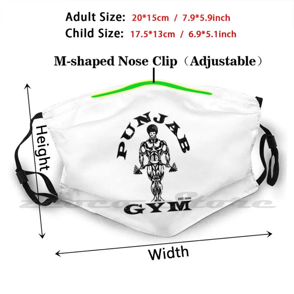 Punjab-mascarilla con filtro Pm2.5, lavable, personalizada, para gimnasio, Sikh, Punjab, Punjabi, Sikhi, India, Khanda, Sardar, Son de Sardar