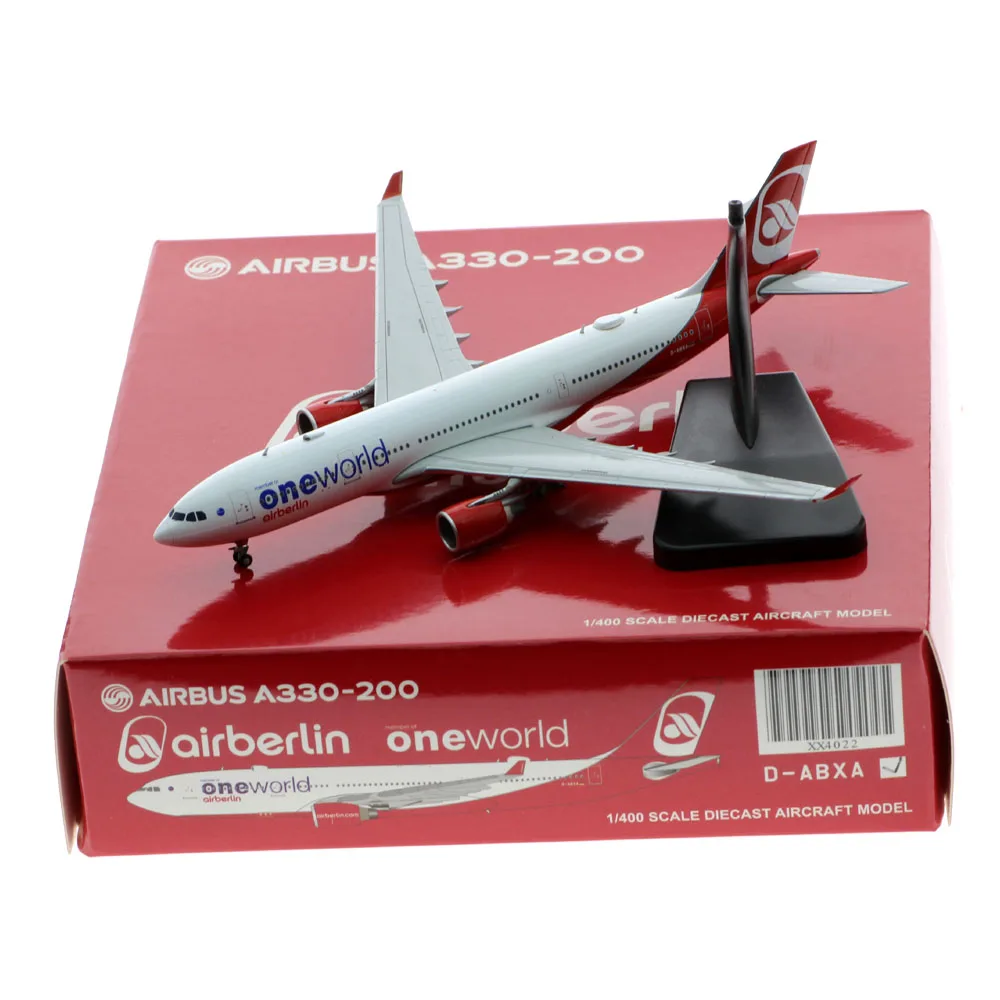 

1:400 Alloy Collectible Plane JC Wings XX4022 Airberlin Airlines "oneworld" Airbus A330-200 Diecast Aircraft Jet Model D-ABXA