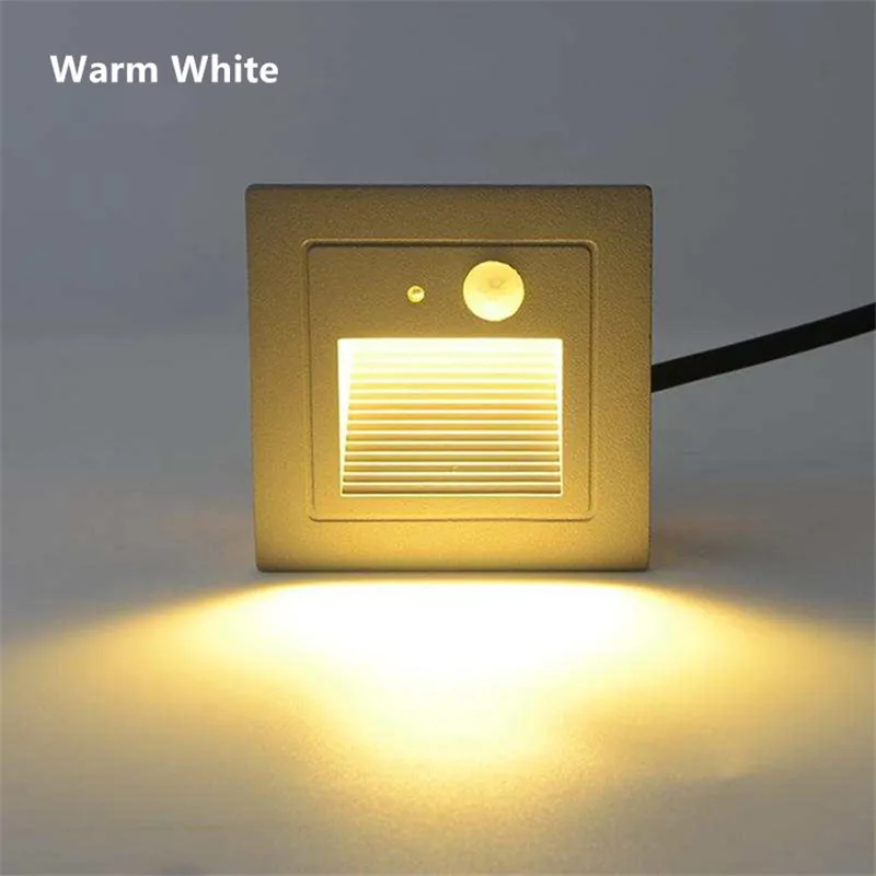 86 box Recessed Automatic PIR Sensor Stair Led Light Step Bedroom Wall Led Light Indoor Led Staircase Lighting