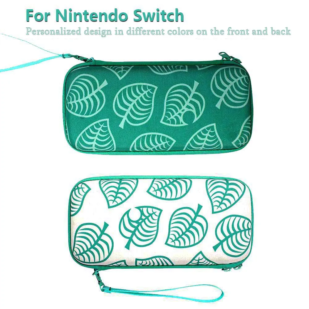 Animal Crossing Game Accessories for Nintendo Switch Travel Carrying Bag Protector Case Thumb Stick Grip Caps Charging Cable Set