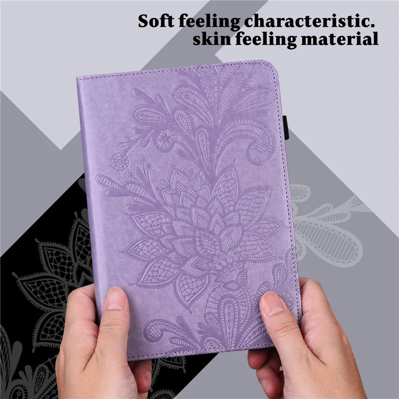 For iPad Case 6th 7th 8th 9th 10th Gen Emboss Flower Leather Cover For iPad 9.7 10.2 Case For iPad 10 9 8 7 6 5 Air 1 2 Case