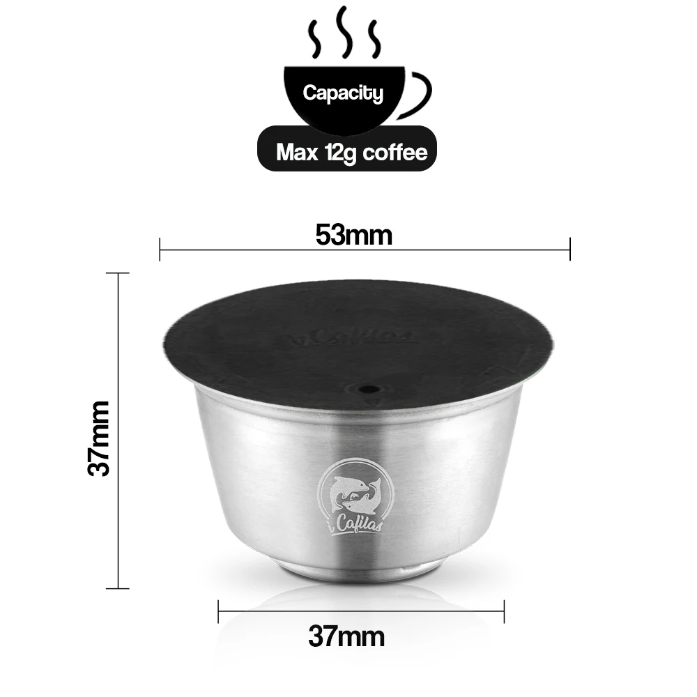 Stainless Steel Reusable Coffee Capsule For Lumio Machine RECAFIMIL Refillable Filter Coffee Pods For Dolce Gusto