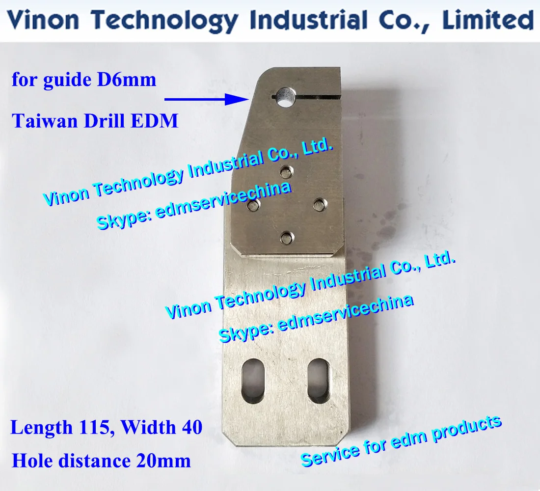 

Taiwan EDM Drill Guide Holding Plate 115x40mm hole distance 20mm (for Guide D6) CNC EDM Hole Drilling Machine, Pipe guide plank