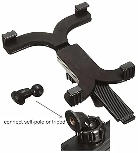 Parafuso adaptador para tripé, suporte giratório com esfera de 1/4 polegadas para selfie, cabeça do telefone almofada tablet, clipe de braçadeira, 2 pacotes