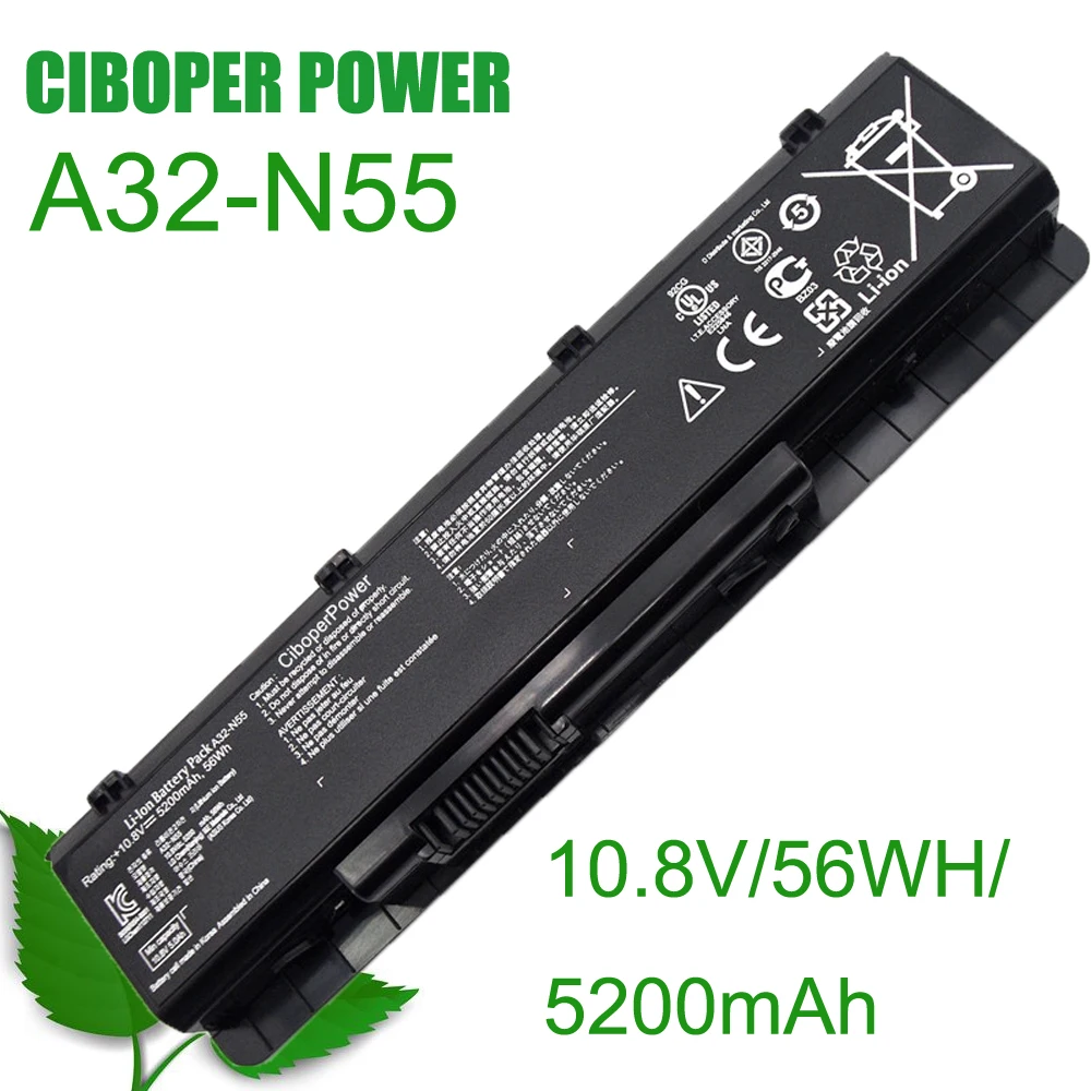 CP Laptop Battery A32-N55 56WH/5200mAh For N45 N45SF N55E N75S N45E N45SJ N55S N75SF N45F N45SL N55SF N75SJ Series Notebook