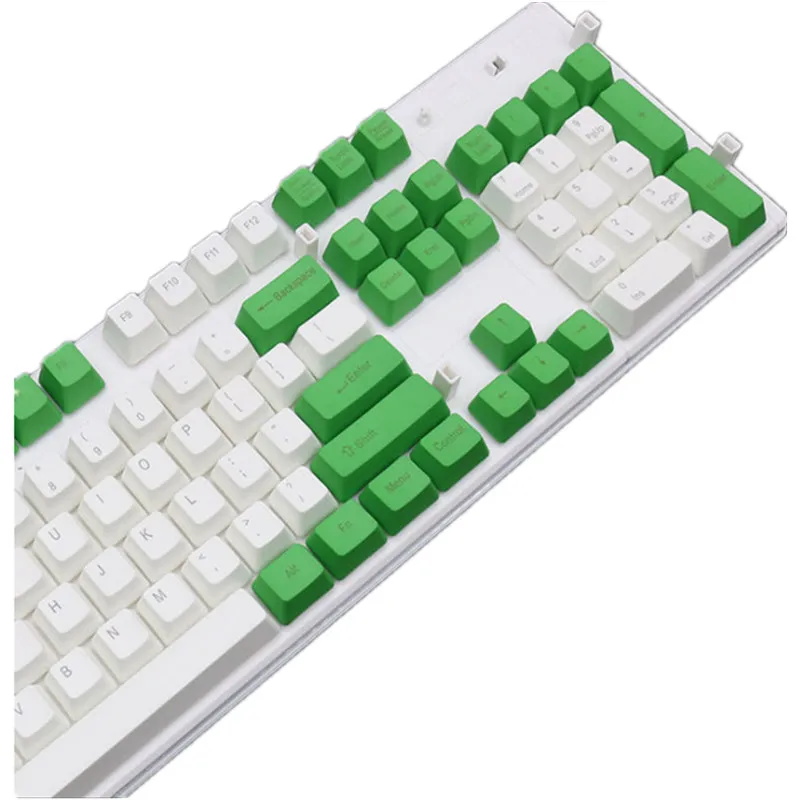 الجبن الأخضر PBT Keycap المواد ماتي الملمس مقاومة للتزييت غرامة وغير شفافة التيار الرئيسي Keycap