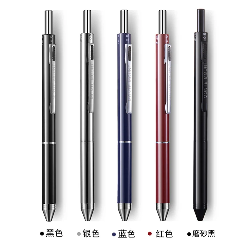 luxury 4 colour Ballpoint Pen with Multi Color Pen Student Ballpoint Pen gifts school Office Stationery metal pencil