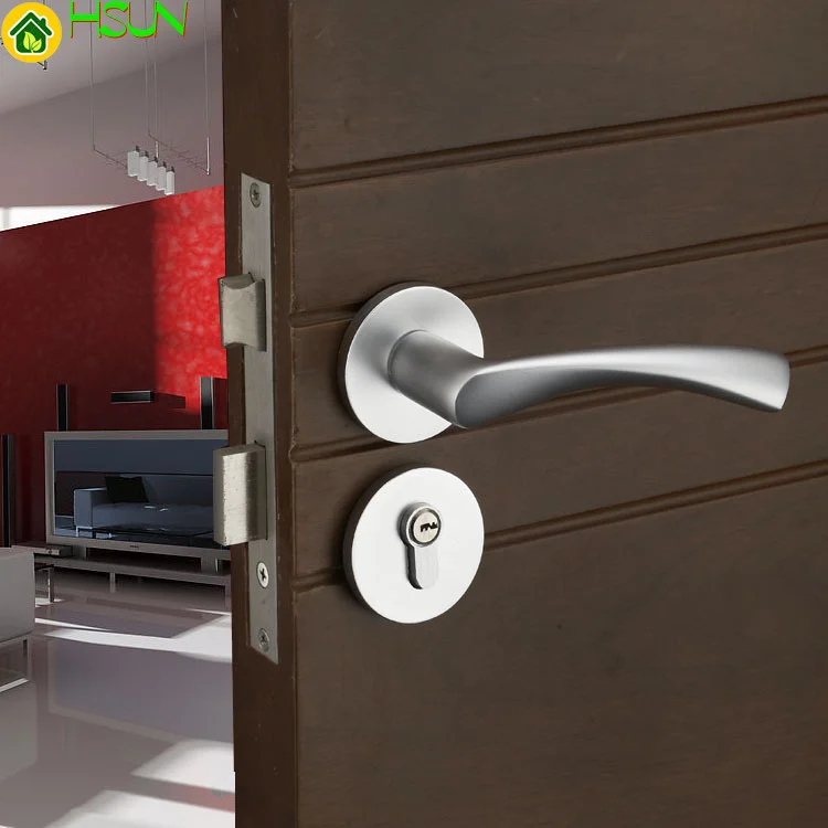 

European Space Aluminum Solid Lock Indoor Bedroom Wooden Doors Mechanics Door Lock Holding Hand Lock Hardware Lock