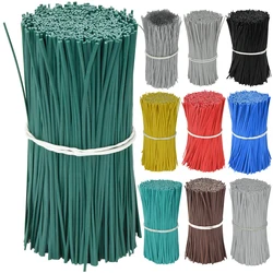 100PCS fascette per cavi da giardinaggio riutilizzabili Oblate filo di ferro Twist Tie per piante da fiore viti rampicanti corde di fissaggio rivestite multifunzione