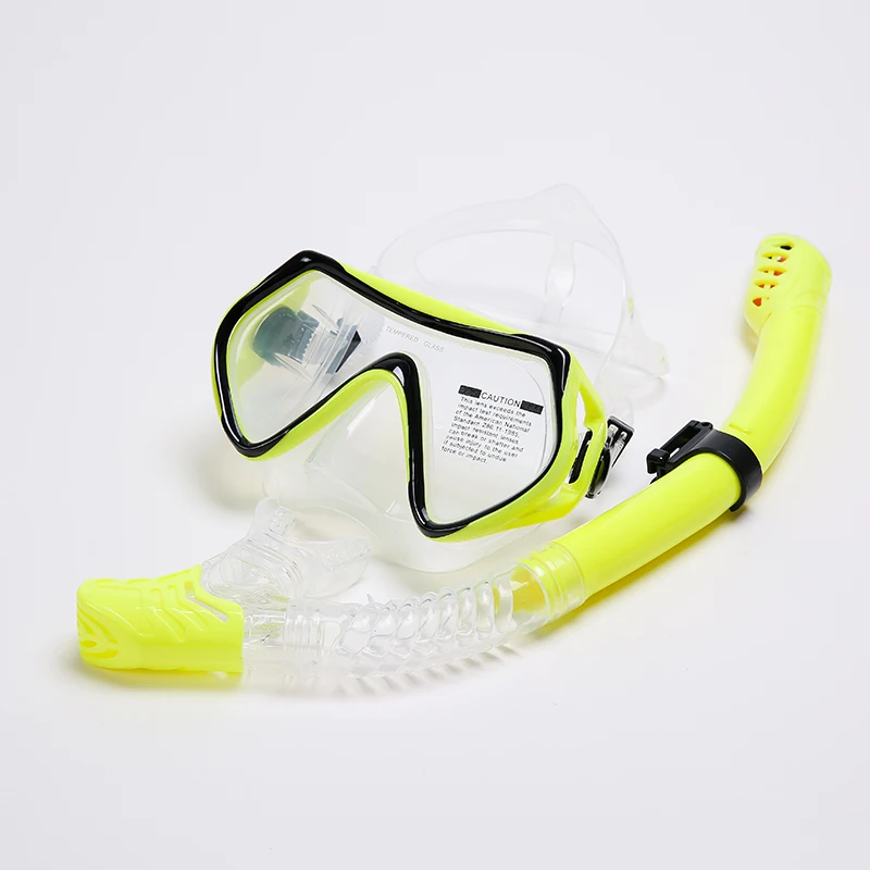 Professional Diving Mask Snorkeling Set for Adults, Silicone Skirt, Goggles, Swimming Equipment