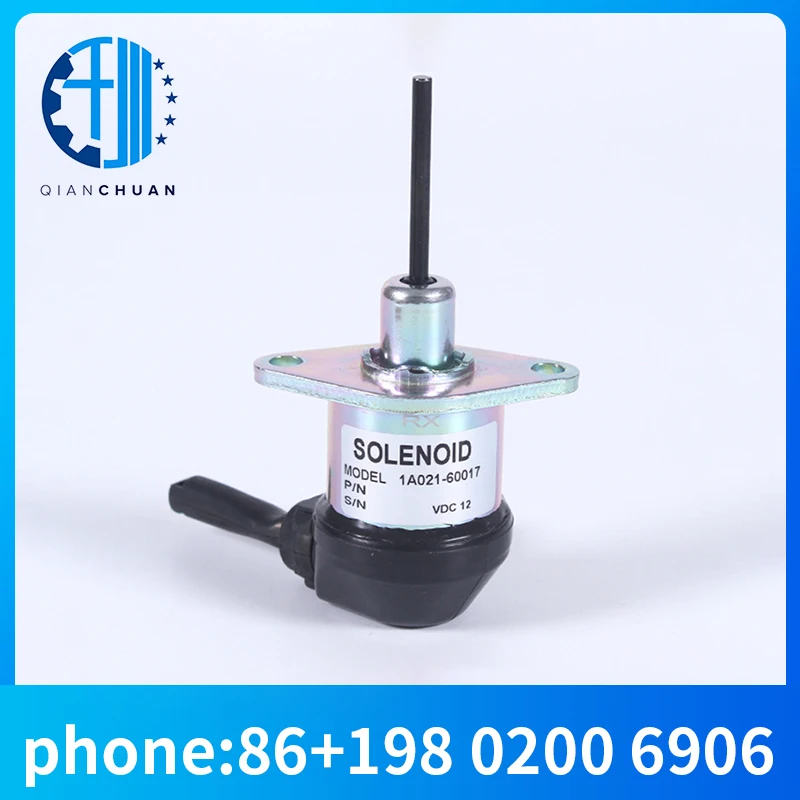 Excavator accessories wholesale for Kubota 1a021-60017 flameout solenoid valve Kubota long axis