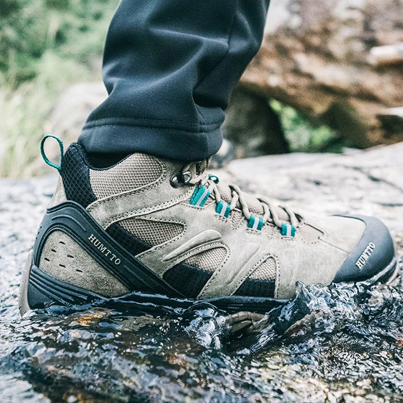 

Humtto Non-slip Outdoor Hiking Shoes Men Breathable Climbing Men Sneakers Trekking Hunting Tourism Mountain boots Tactical shoes