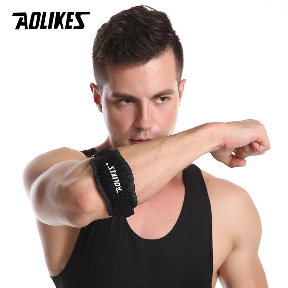 AOLIKES 1PCS Adjustable Basketball Tennis Golf Elbow Support Golfer\'s Strap Elbow Pads Lateral Pain Syndrome Epicondylitis Brace