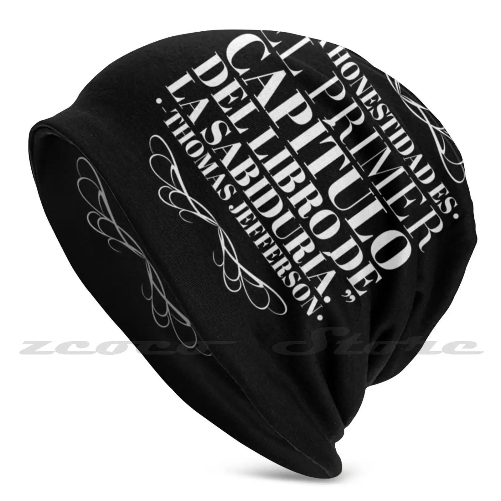 Thomas Jefferson Adult Kids Knit Hat Hedging Cap Outdoor Sports Breathable Estoicismo Filosofía Frases Vida Amor Unión