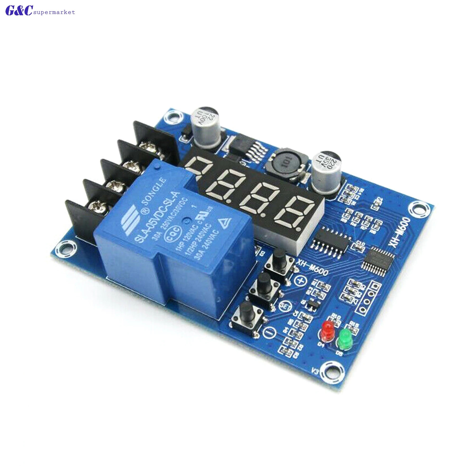 XH-M600 12-24V Charging Control Module Digital LED Display Storage Lithium Battery Charger Control Switch Protection Board