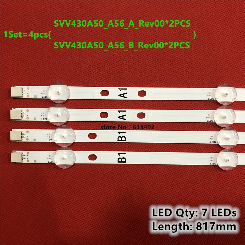 5set led bscklight streifen für svv430a50 _ a56 VES430UNDL-2D-N12 VES430UNDA-2D-N12 43 l1754db 43 l3653db 43 l3654db 43 l3753db 43 l3754db