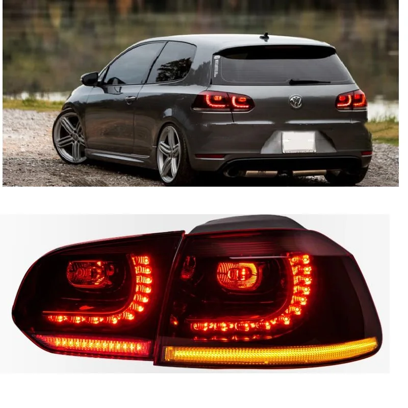 Tylne światła Led tylne światła zewnętrzne nadające się do Vw Golf 6 Mk6 R20 2008-2013 tylne światła światło cofania i kierunku hamowania
