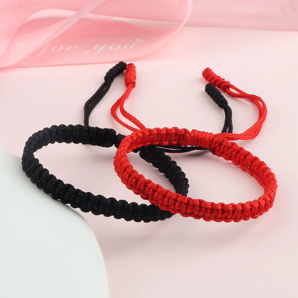 Lucky Charm Bracelets Bangles Tibetan Buddhist Handmade Braided Bracelet Adjustable Knot Bangle Wrist Jewelry Gift For Women Men