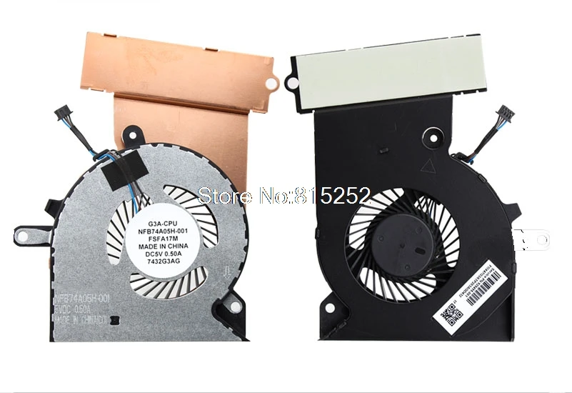 Laptop CPU FAN&GPU FAN For HP 15-CE000 929455-001 NFB74A05H-001 NFB76A05H-001 L22261-001 NFB76A05H-001 929456-001 DC5V 0.5A