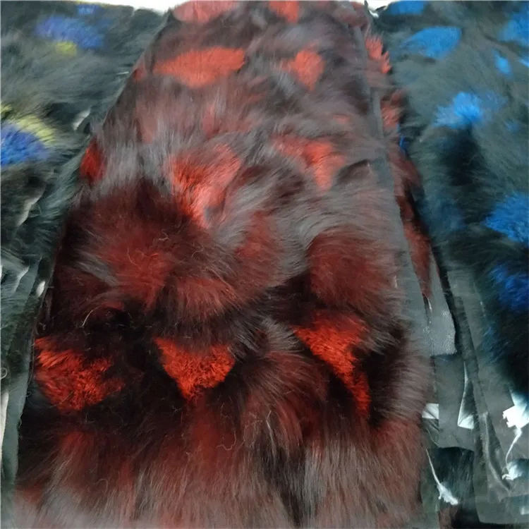 Colorful Genuine fox fur plates real fox fur blanket for  DIY materail garment parka lining