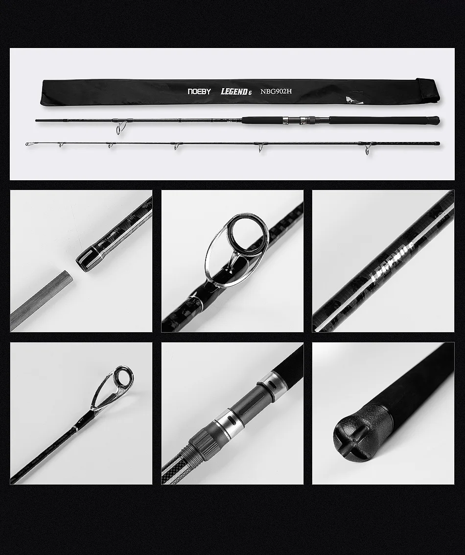 Noeby Stickbait Surf Spinnrute 2,75m 3,05m 2-teilig Shore Jigging H XH Power Köder 40-160g Salzwasser Meeresangelrute – Detail 15