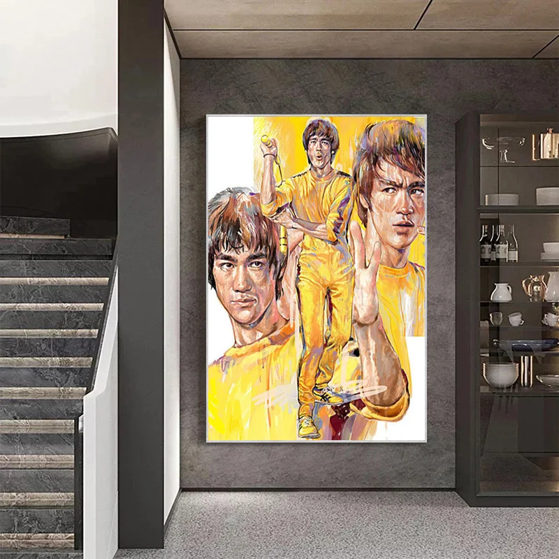 Kung Fu Superstar Posters Canvas Paintings Wall Art Golden Prints Modern Living Room Bedroom Aesthetics Decor Artwork Pictures