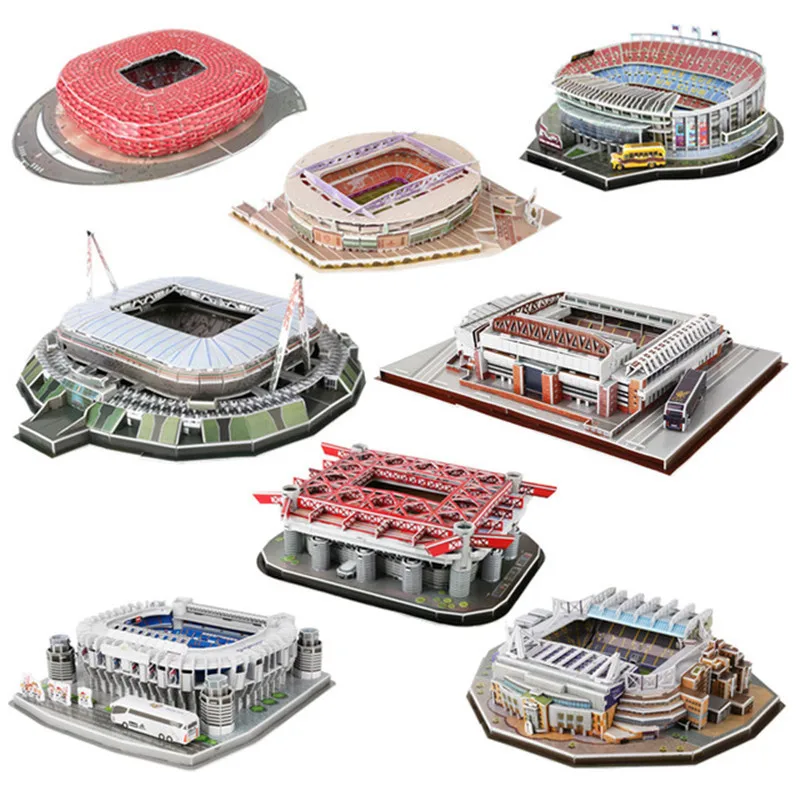 

DIY 3D Puzzle Football Field Stadium European Soccer Playground Toys Children Assembled Building Model Jigsaw Educational Toy