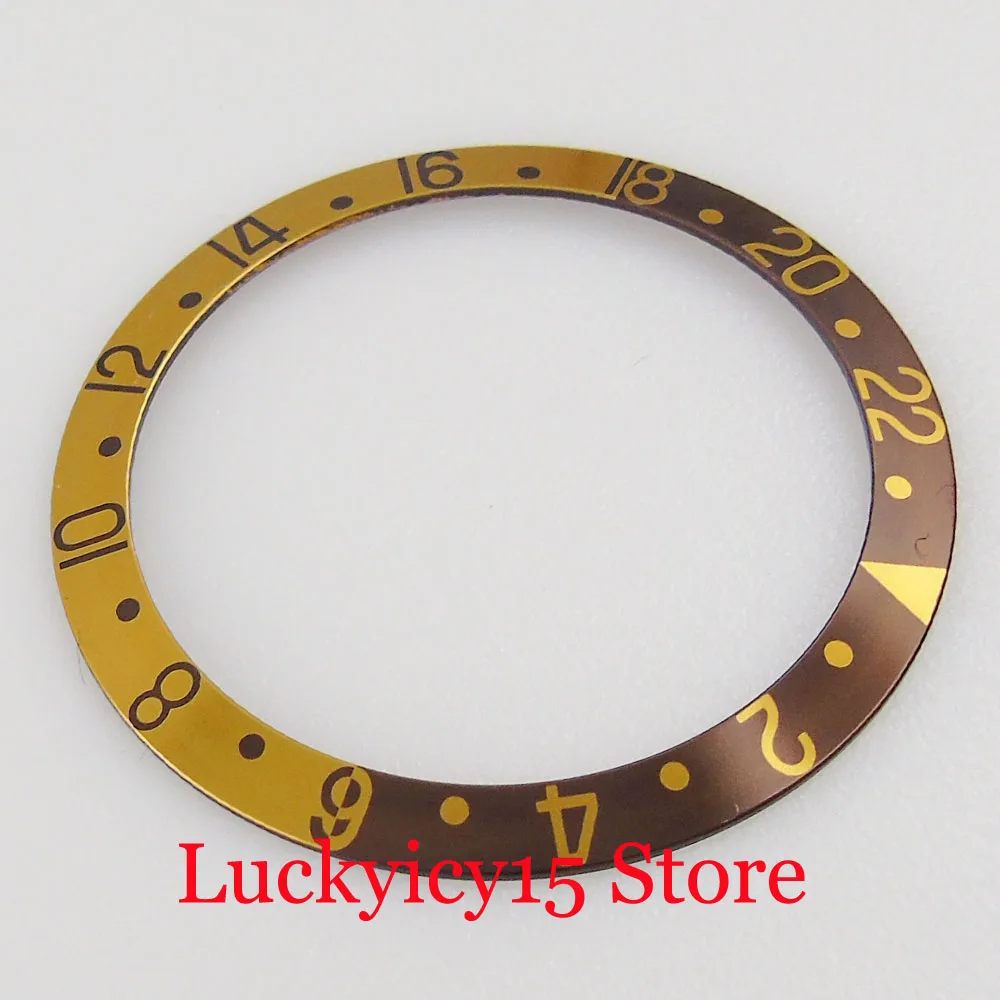 New Arrival Alloy Aluminum Slope 38mm*30.6mm Watch Bezel Insert Fit SUB/GMT Case