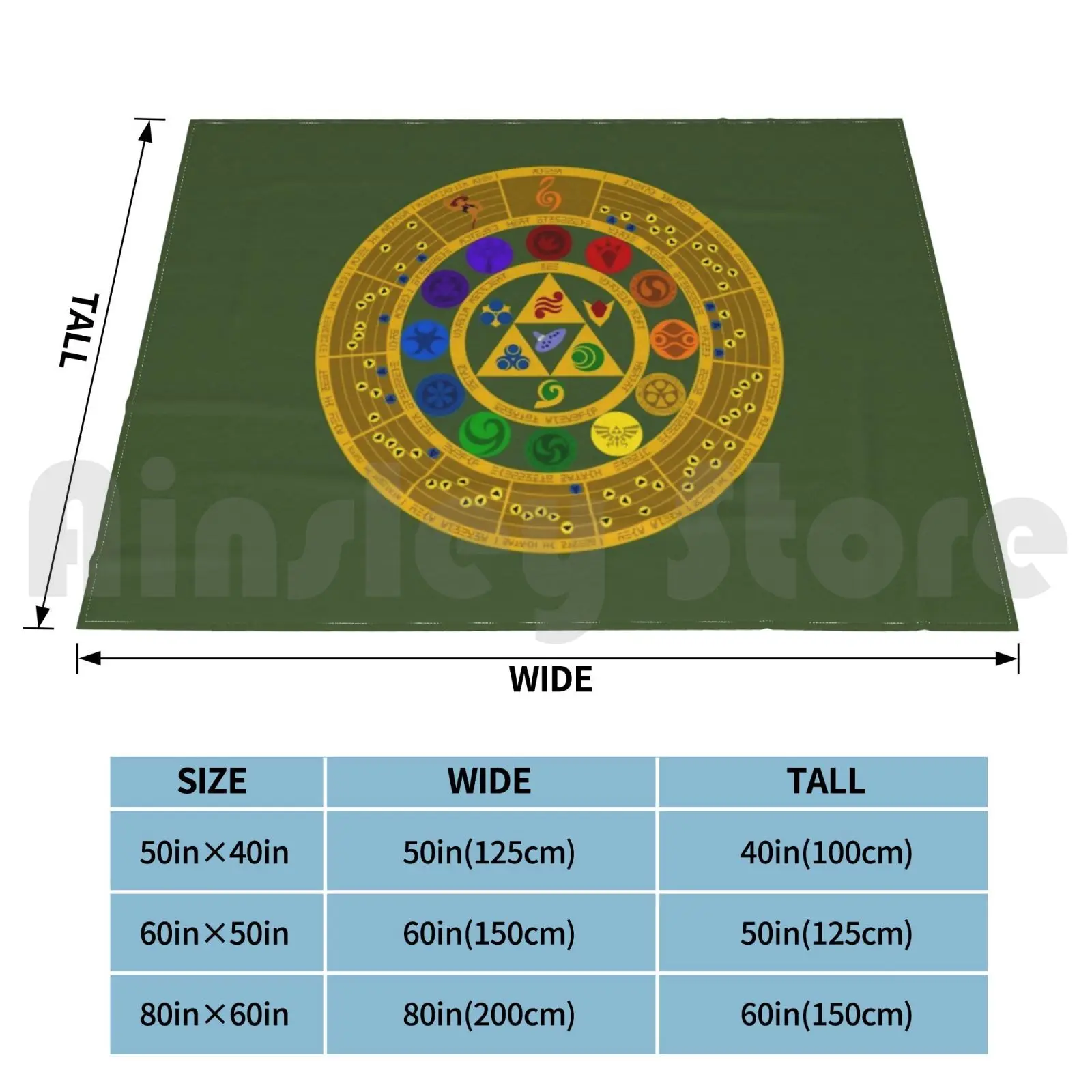 Wheel Of The Hero Of Time Blanket For Sofa Bed Travel Ocarina Time Gerudo Goron Sheikah Hylian Zora Kokiri The