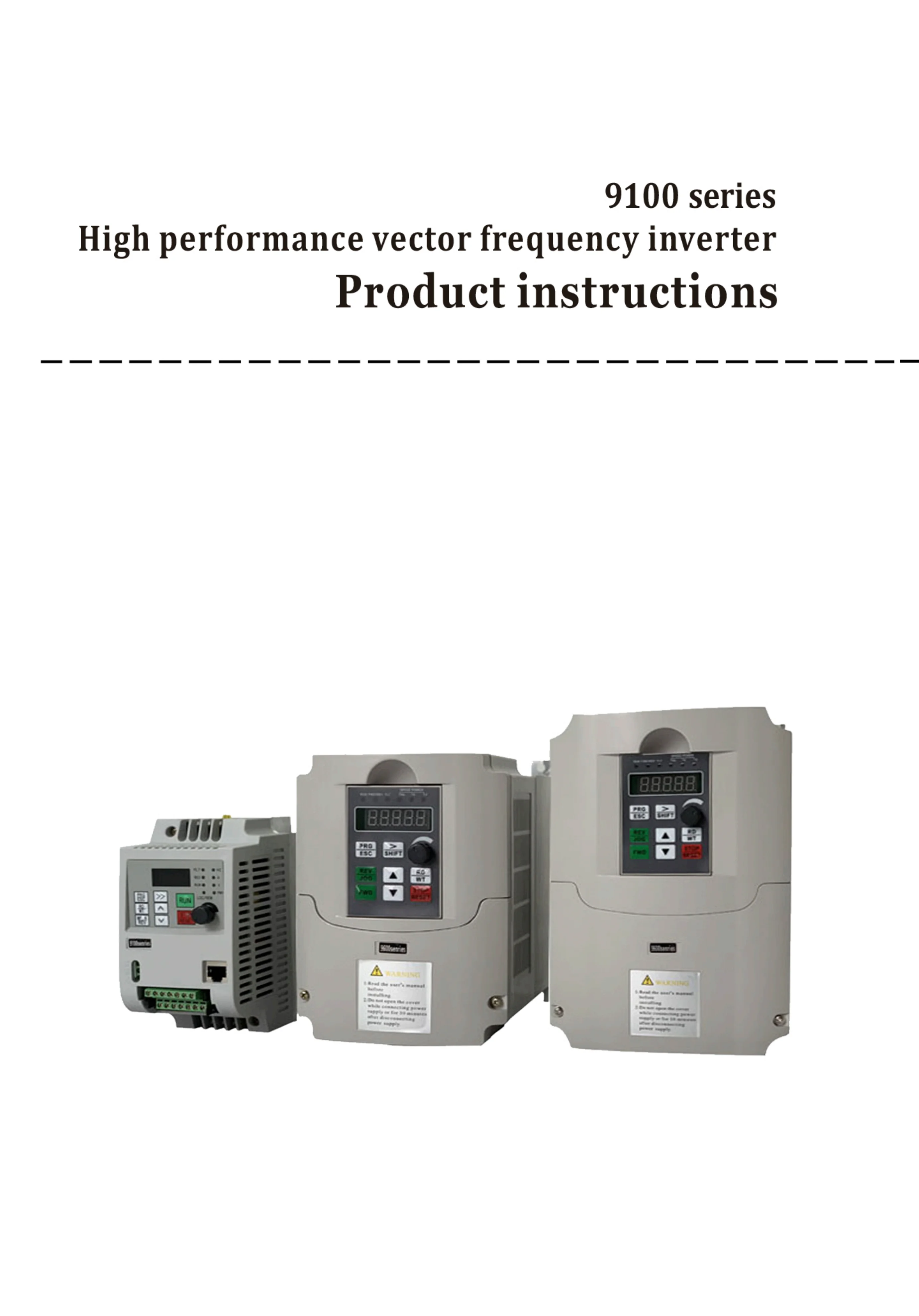 NFlixin 9100 English Frequency inverter manual