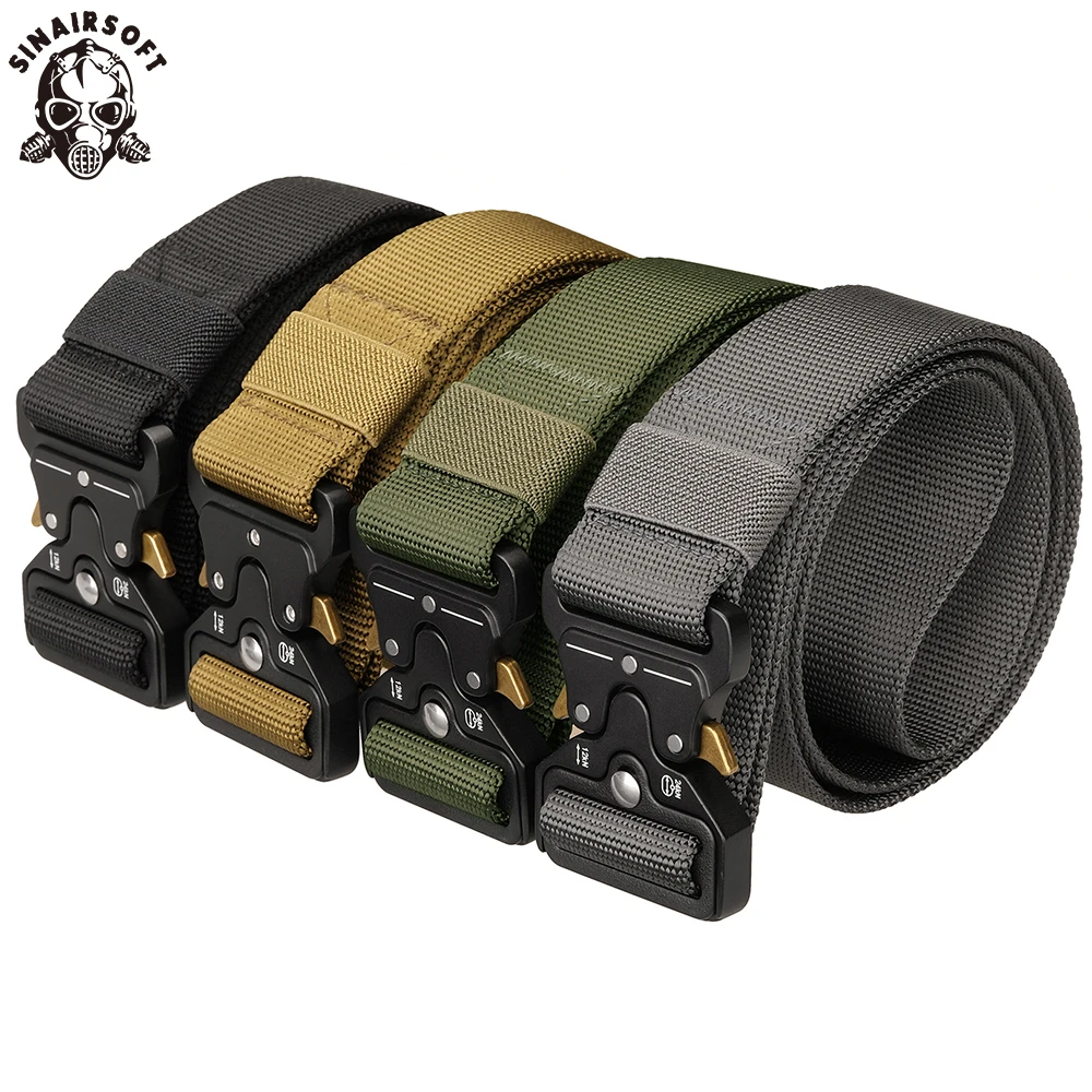 Tactical Belt Men Thicken Metal Buckle Sturdy Nylon Belt Outdoor Training Field Survival Hunting accessories