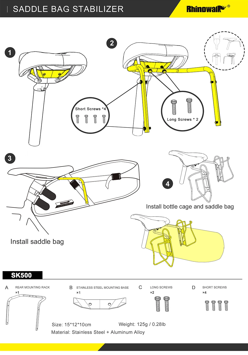 Rhinowalk Bike Bag Wasserdichte 10L13L Fahrrad Sattel Tasche Radfahren Faltbare Schwanz Hinten Tasche MTB Straße Stamm Bikepacking Outdoor Reise – Detail 15