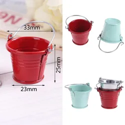 1PC 1/12 Scale Dollhouse Miniature Home Kitchen Garden Iron Water Bucket Pail Furniture Decoration Accessory