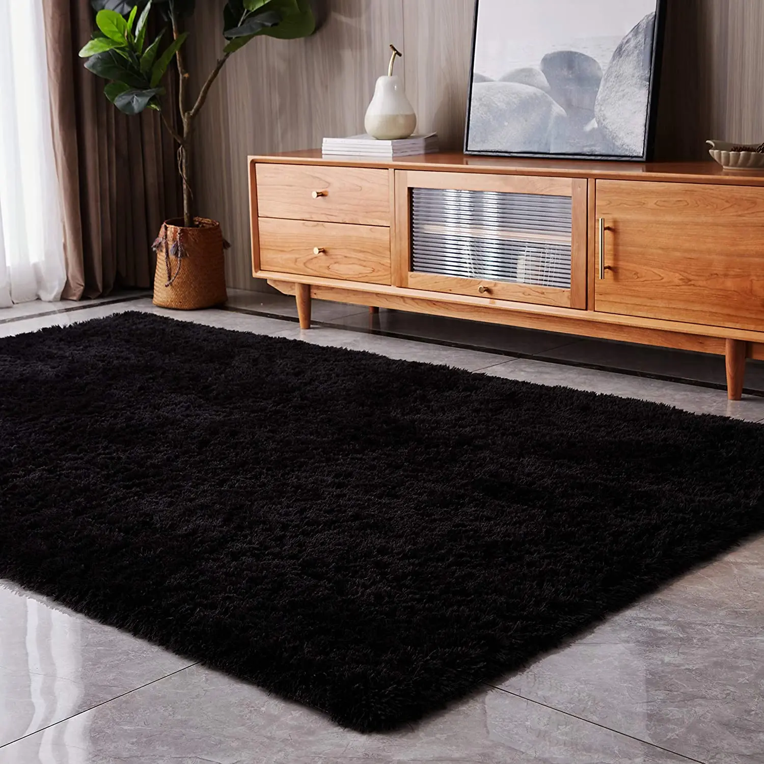 Ultra Soft Area Rug Living Room Carpet Fluffy Shag Rug Bedroom Plush Non-Slip Cute Carpet Nursery Dorm Indoor Decor Floor Carpet