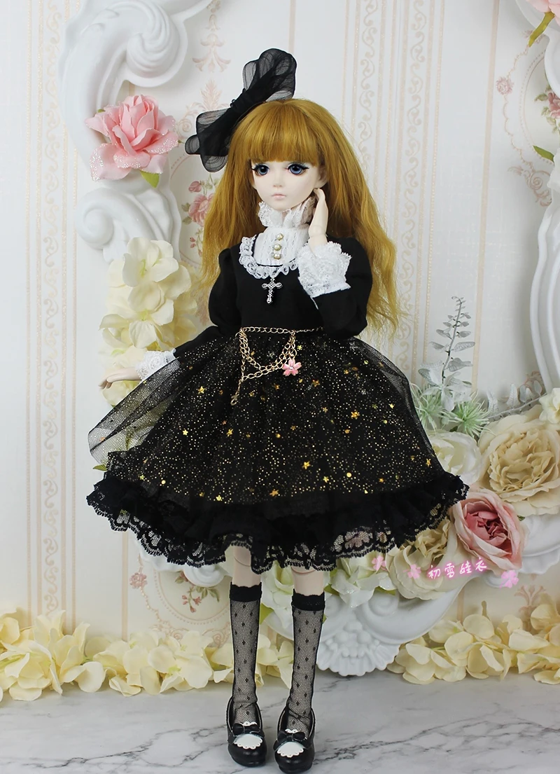 Roupas bjd escala 1/6 1/4 1/3, palácio lolita, vestido vintage estilo ocidental para bjd/sd yosd msd sd13, acessórios de boneca c0393