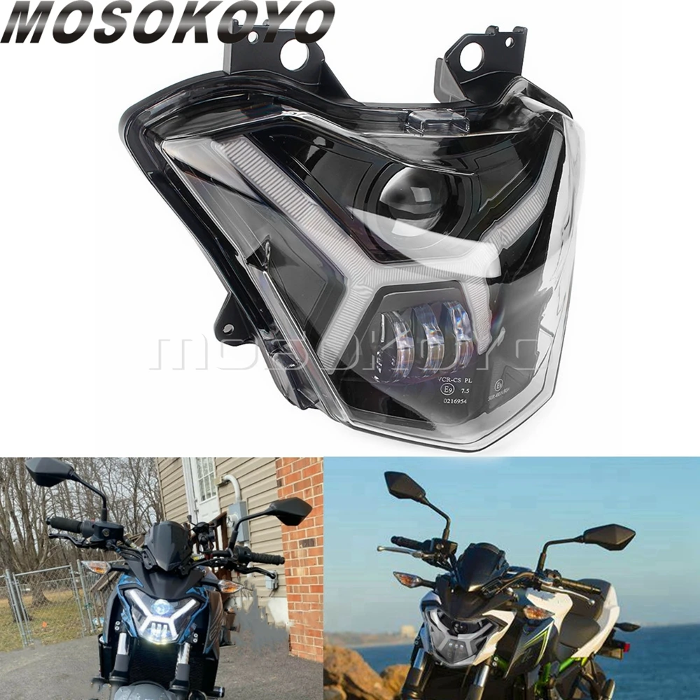 

E9 Mark Motorcycle Plug Play Replacement LED Headlight Assembly for Kawasaki Z650 ABS 17-19 Versys-X Versys X 300 ABS 17-2021