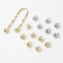 4PCS 8*12mm 14K Gold Plated Drop Shape Earrings Pendant Brass Charms for Jewelry Making Eardrop Findings DIY Hand Accessories