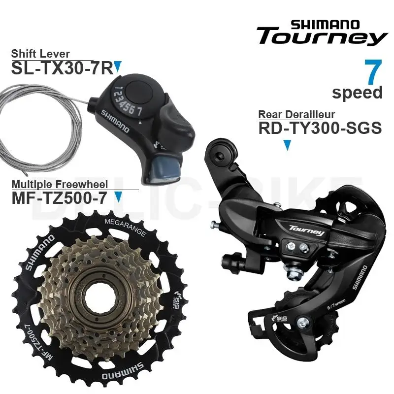 SHIMANO Tourney 6v 7v Groupset 6/7 Speed SL-TX30 shifters  TY300 Rear Derailleur TZ500 Freewheel for MTB Bike Original parts