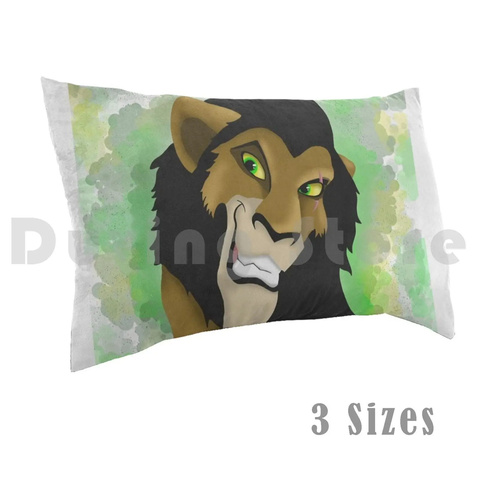 Будьте готовы, подушка, сделай сам, 50*70, шрам короля льва, мультяшное животное, кот, зеленый