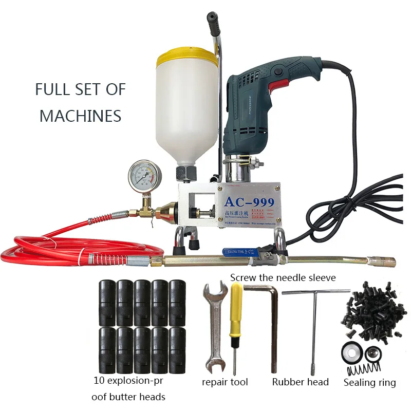 AC-999  Epoxy Injection Pump/Polyurethane Foam Impermeable Water Grouting Machine  220V/1100W Epoxy Grouting Machine