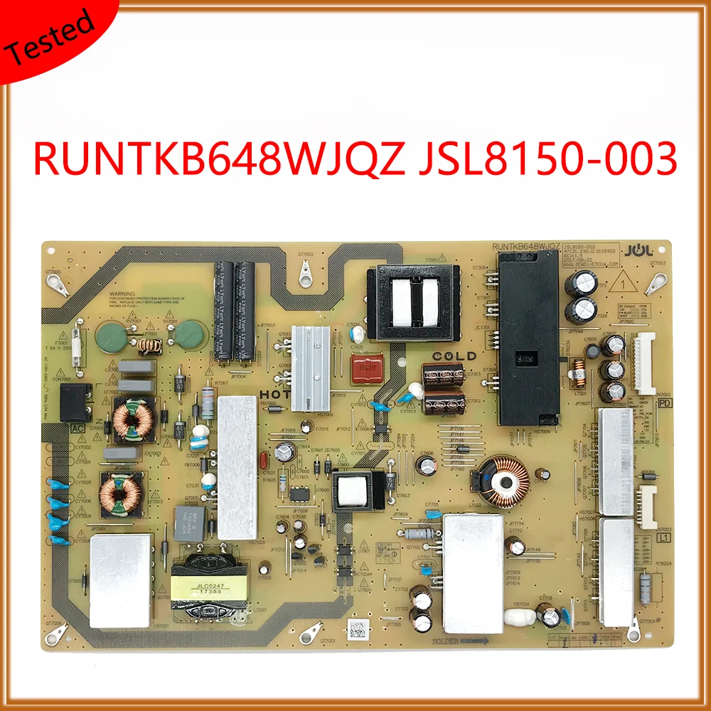 

RUNTKB648WJQZ JSL8150-003 Power Supply Board Original Power Supply Card Professional Power Supply For Sharp TV Power Board