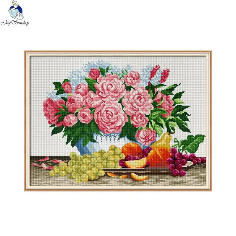 

Florals and Fruits DIY 5D Diamond Painting Kits Full Round Drill/Square Drill Embroidery Set Mosaic Rhinestones Home Decor Gifts